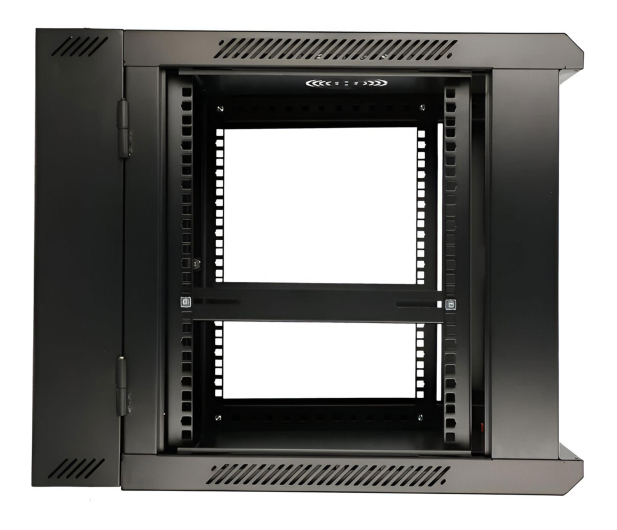 Extralink Szafka wisząca rack 6U 600x600 czarna dwusekcyjna EX.12929 - 1323213 - zdjęcie 3
